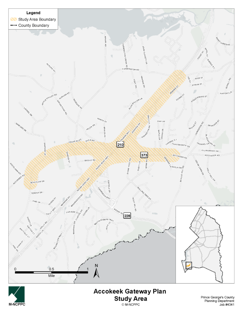 Accokeek Gateway Plan  Study Area map