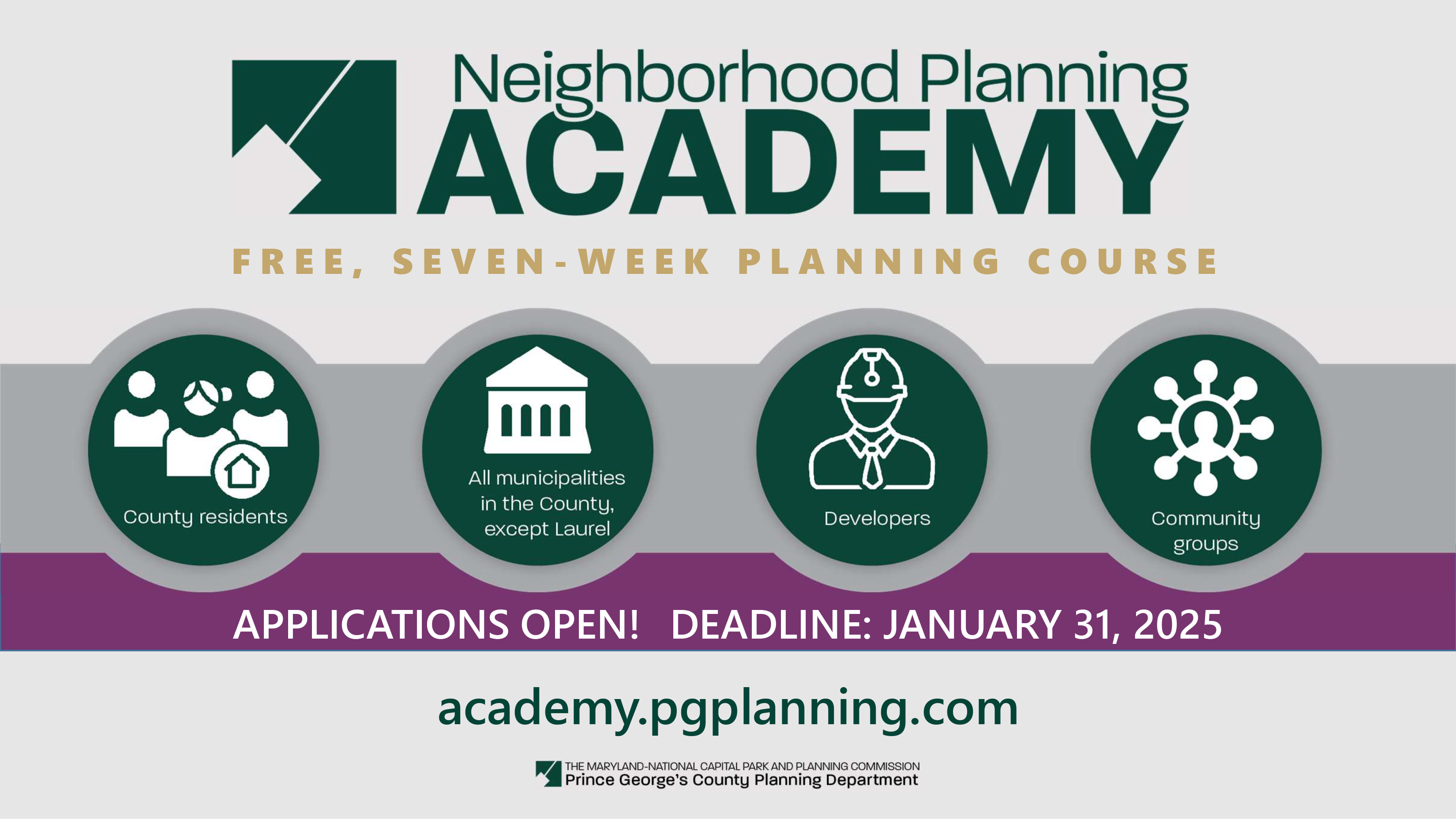 Applications Now Open for Spring 2025 Neighborhood Planning Academy