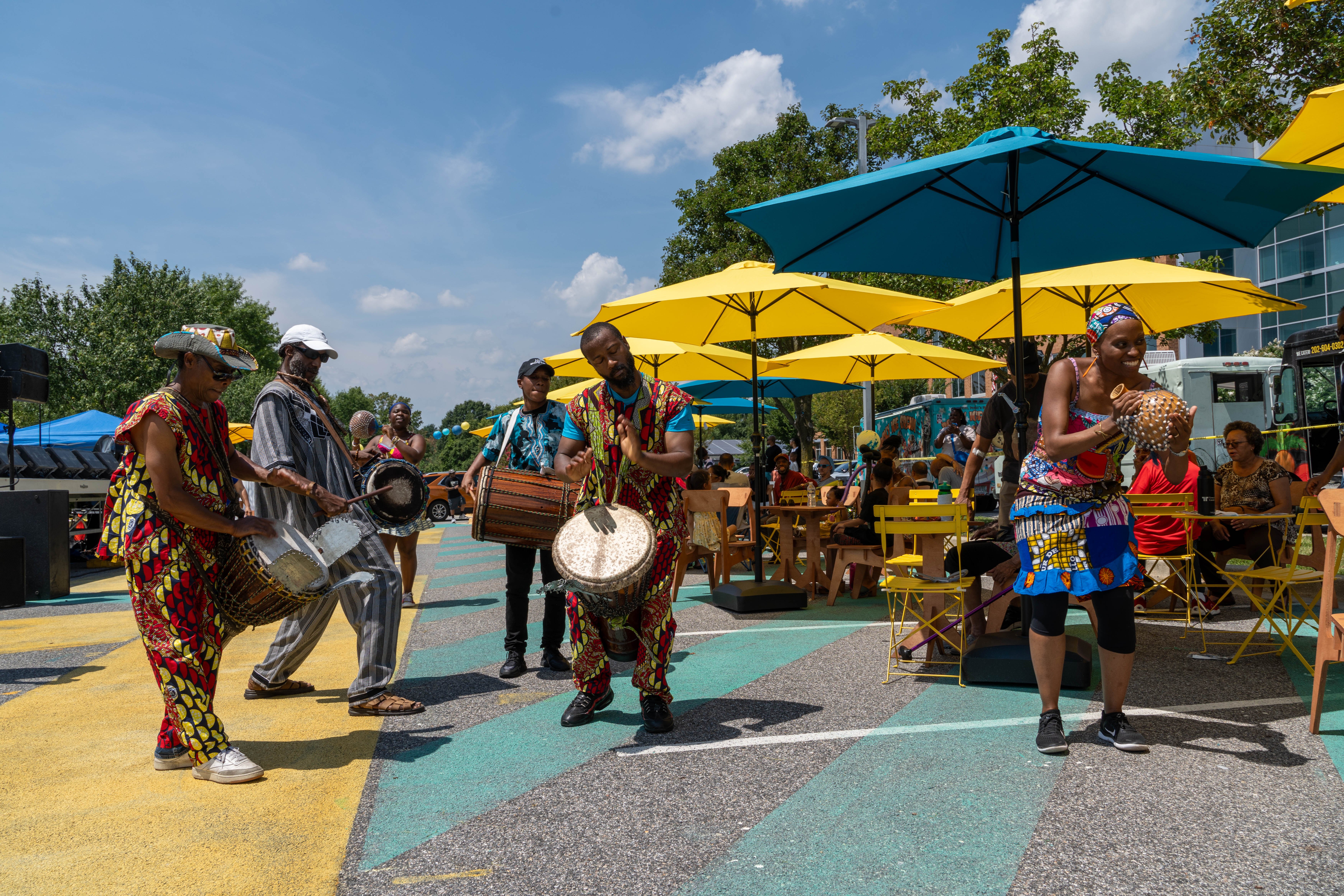 Largo, Market, Placemaking, community African Drum Band at Largo Placemaking Event