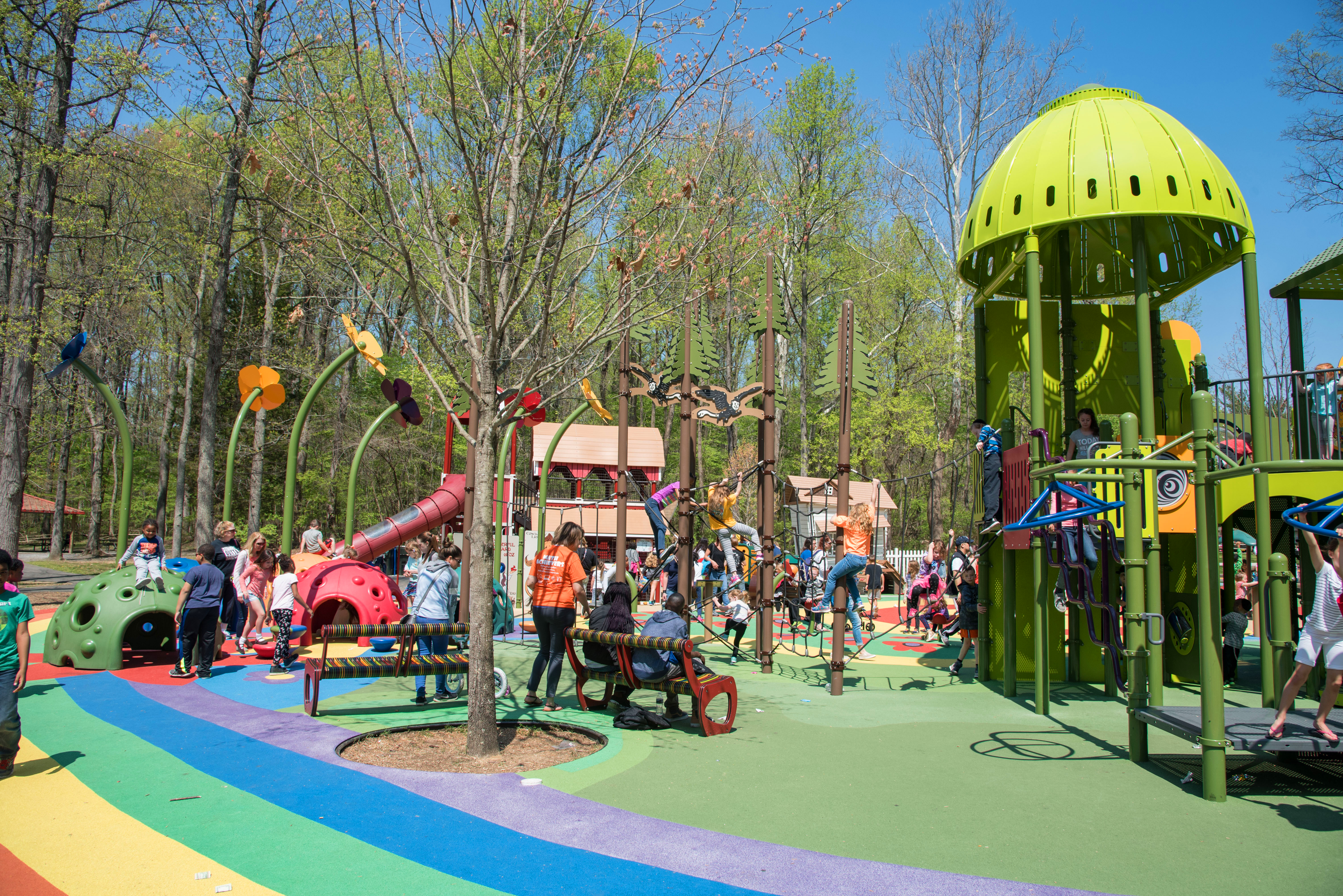 Children play at Watkins Park playground