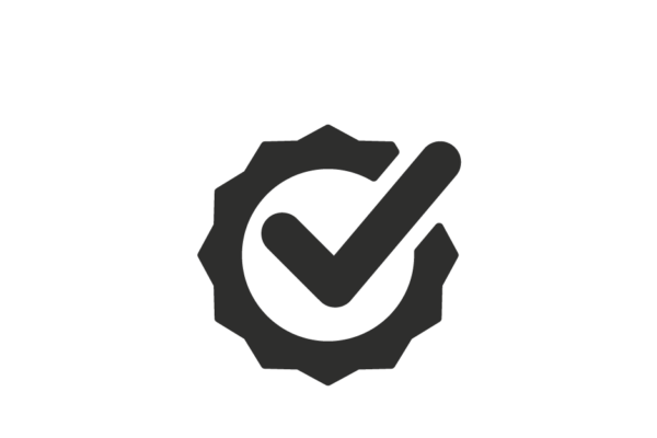 An icon with a circle and a checkmark in the center. 